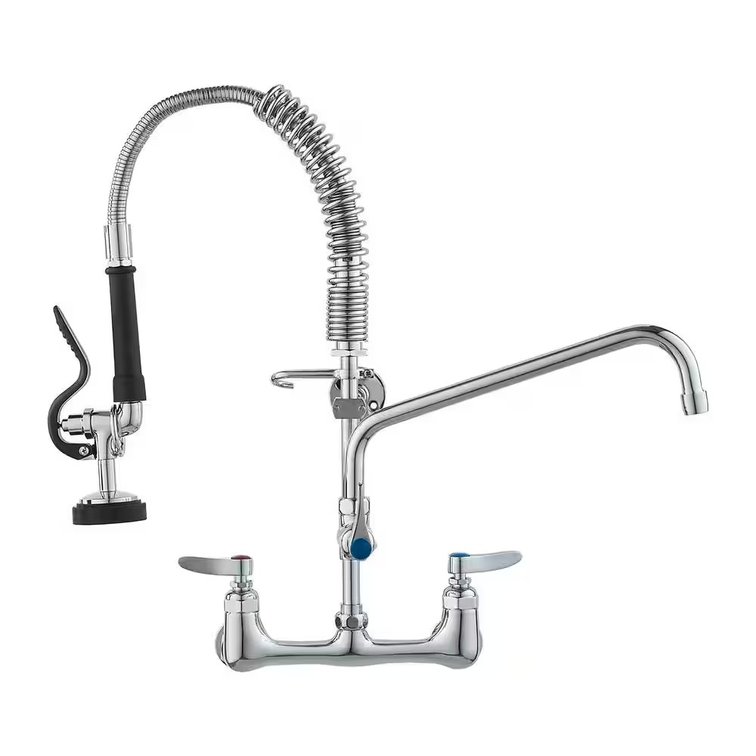 Commercial Faucet 21"H, 8" Center, 12" Double Handle