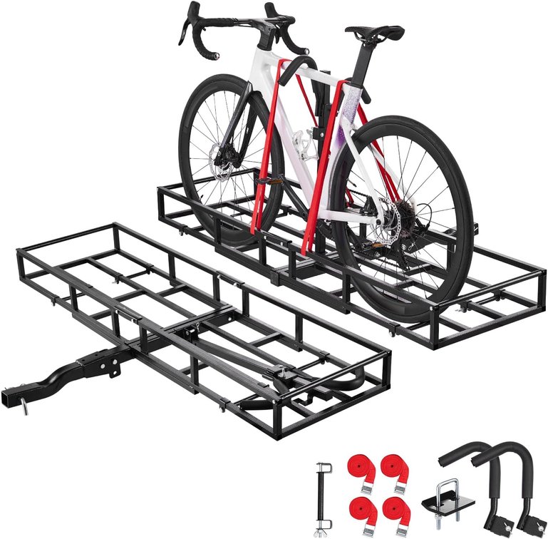 VEVOR Hitch Cargo Carrier, 66x20x6, 2 Bikes, 500LBS