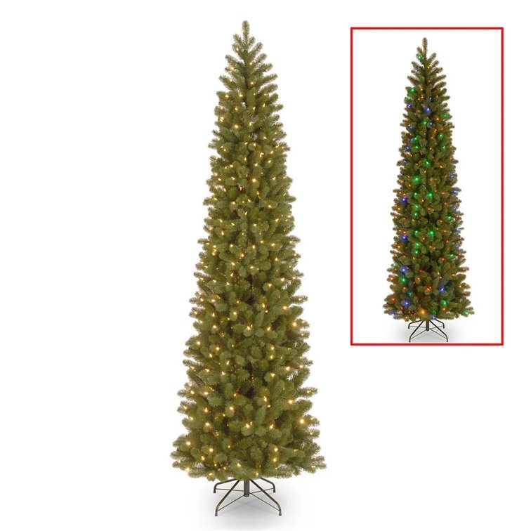 National Tree Co. 9-ft Pre-lit Slim Christmas Tree with LEDs