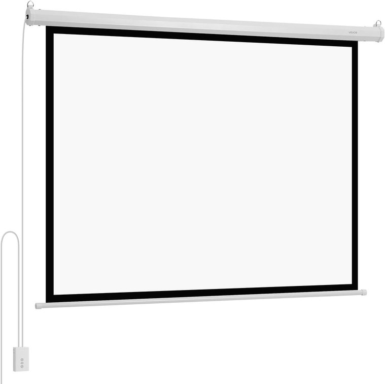 VEVOR Motorized 72" Projector Screen, 4:3, Wall Mount