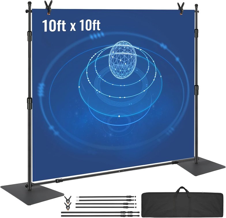 VEVOR 10x10ft Pipe & Drape Kit Backdrop Stand with Steel Base