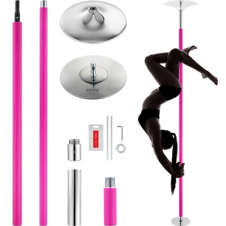 VEVOR Professional Dancing Pole, 88-108", Pink