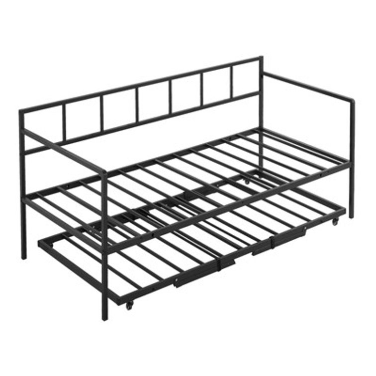 VEVOR Twin Daybed with Pop Up Trundle Black