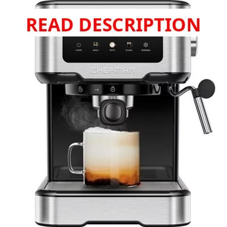 Chefman CraftBrew 15-Bar Espresso Machine with Steam Wand