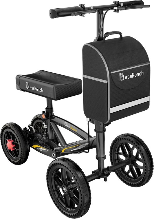 BlessReach Foldable All Terrain Knee Scooter for Injuries
