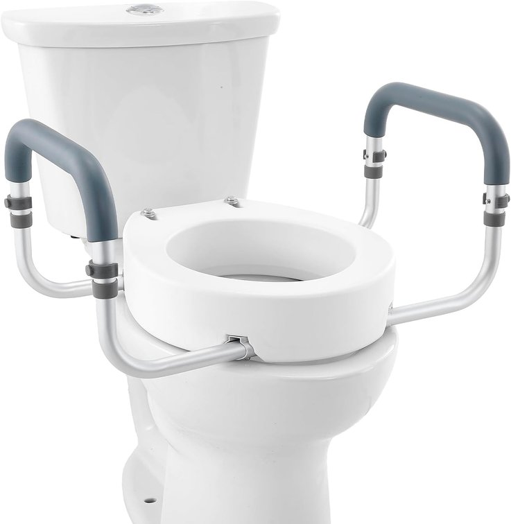 VEVOR Raised Toilet Seat, 3.5" Height, 300 lb Capacity