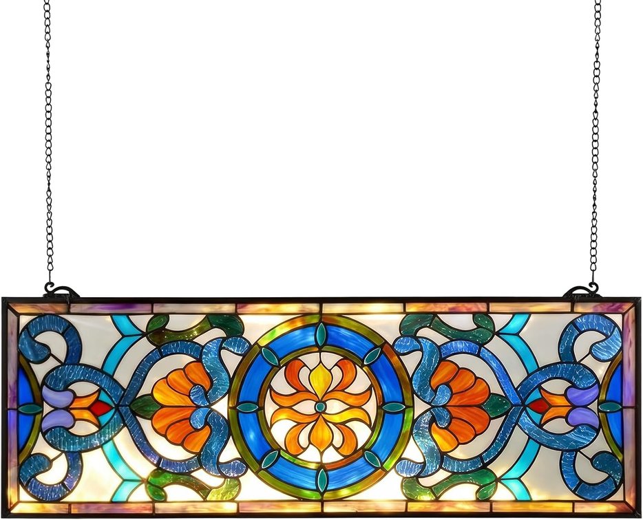 VEVOR Stained Glass Window Panel, Tiffany Style Panel