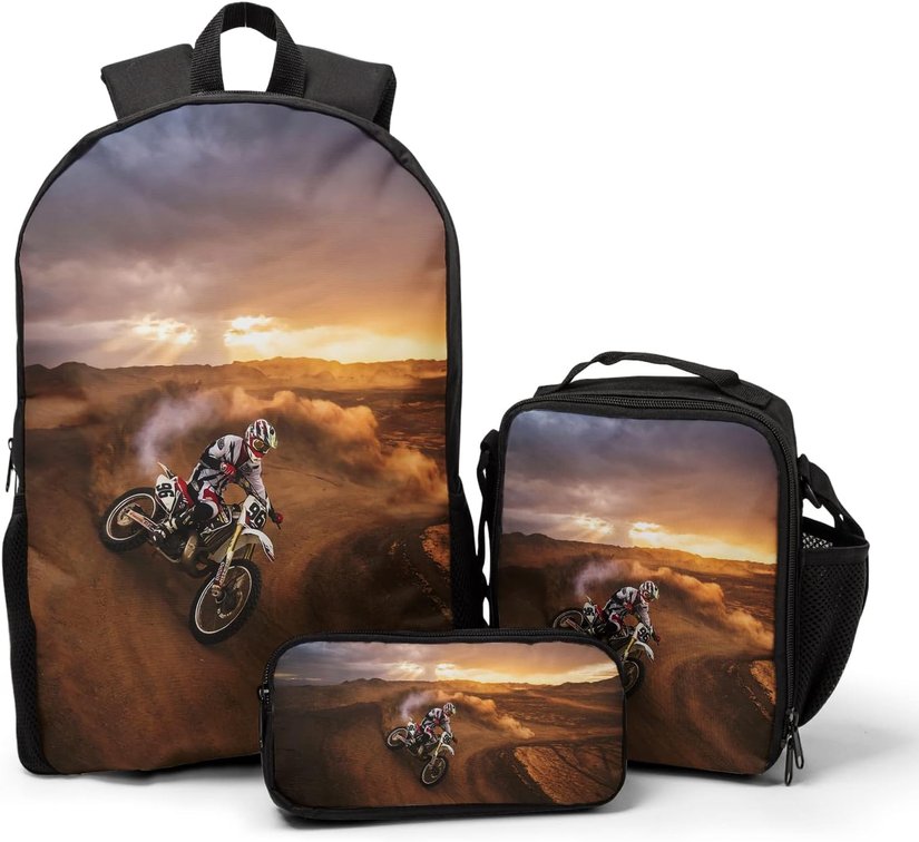 Giwawa School Backpack for Teens, Bookbag Set with Lunch Bag