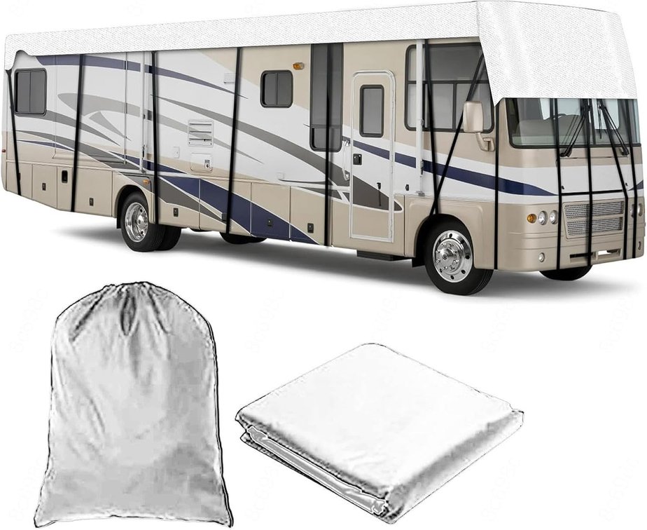 RV Cover for Roof, Grey, 9.5m x 3m