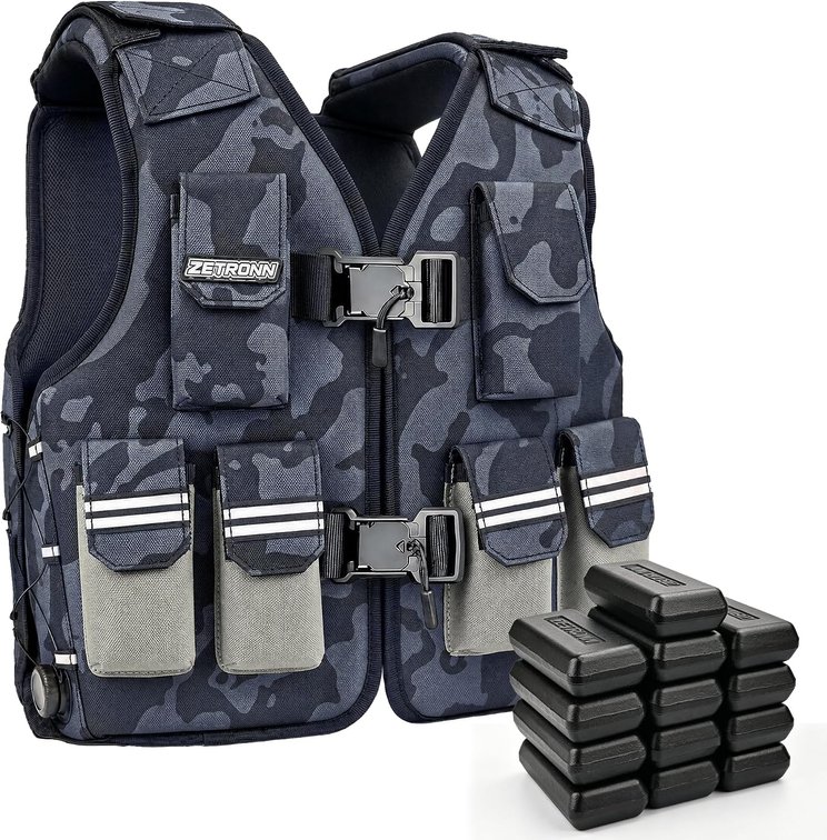 Adjustable Weighted Vest 2 10lb with Removable Weights
