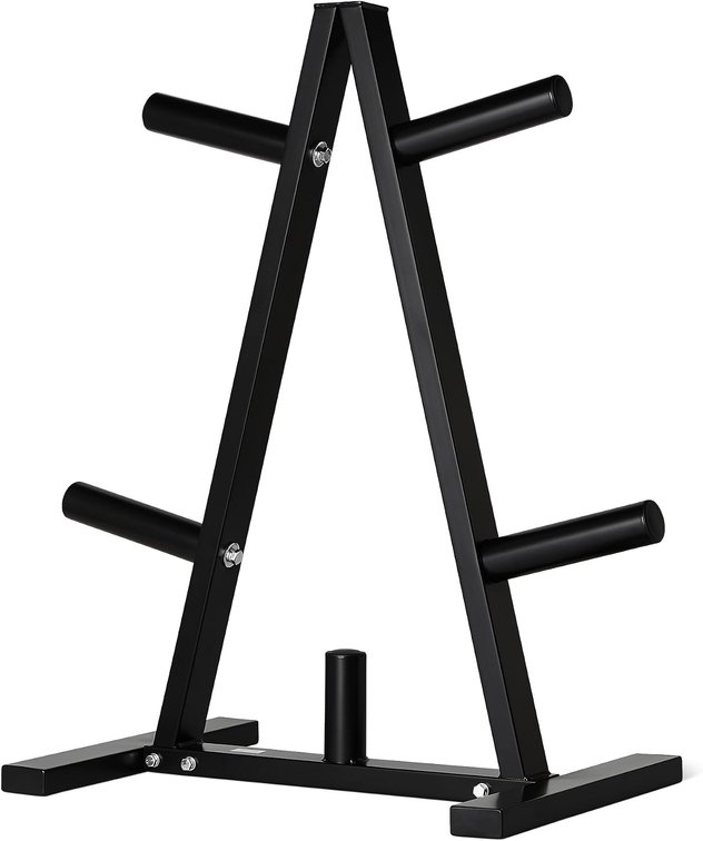 Amazon Basics Weight Plate Tree Rack, Steel, Space-Saving