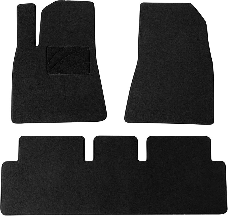 Tesla Model 3 Carpet Floor Mats, 3-Piece OEM Style, Black