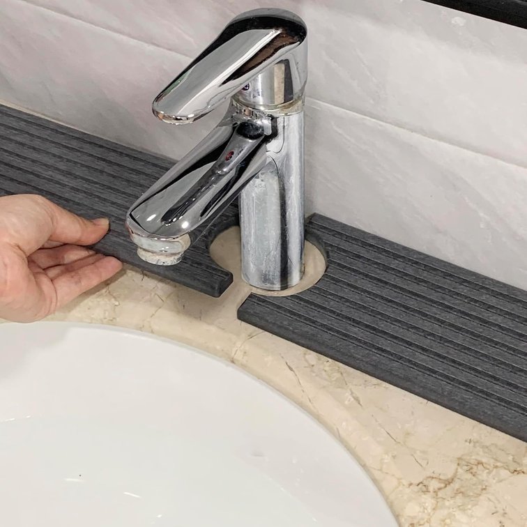 3pk Faucet Mat for Kitchen Sink - Diatomite Quick-Dry Stone Mat