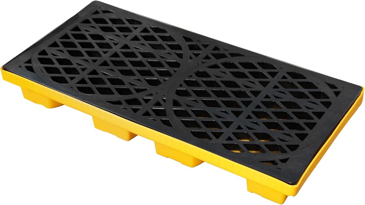 Modular 2 Drum Spill Pallet, 48x24x4, 2000 lb Capacity