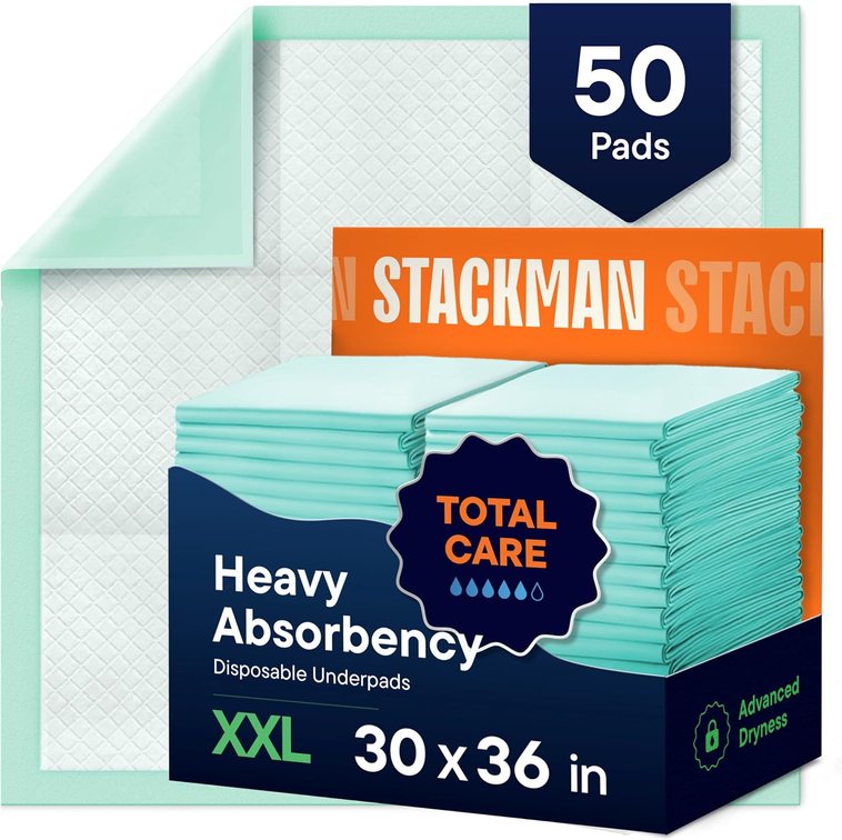 Chucks Pads Disposable 30x36 Underpads 50-Pack
