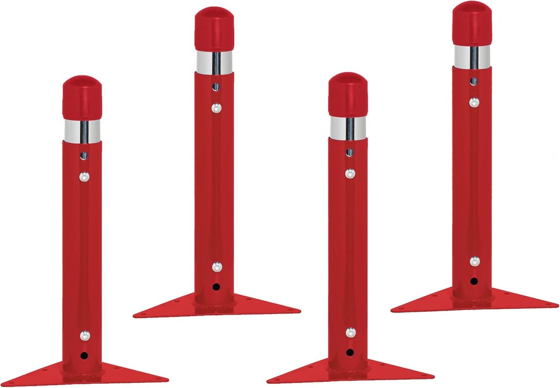 Factory Direct Partners Replacement FDP Table Legs 4Pk Red