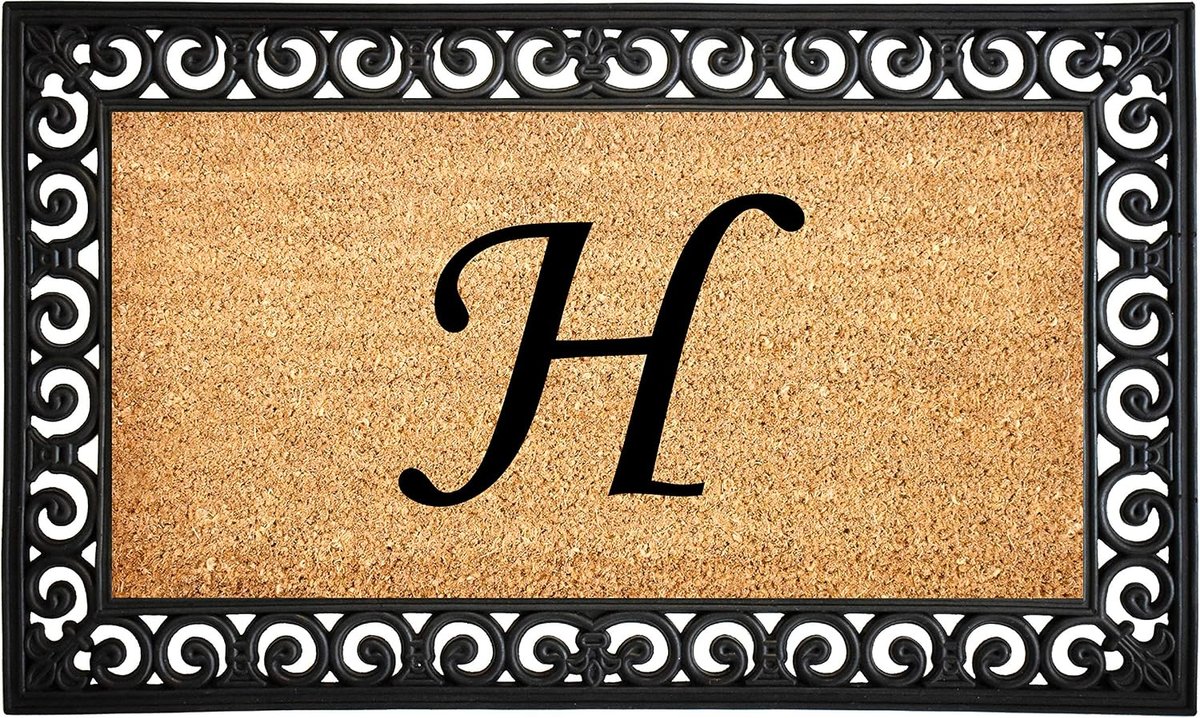 Calloway Mills Gabriel Monogram Doormat, 18x30, Letter H
