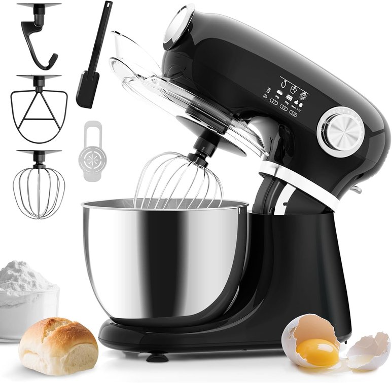 Electactic 5.3 Quart Electric Stand Mixer 12 Speed Low Noise