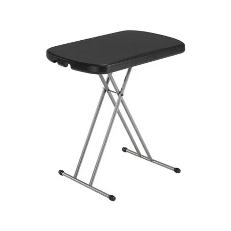 Lifetime 26 in. Height-Adjust Laptop Table/TV Tray, Black