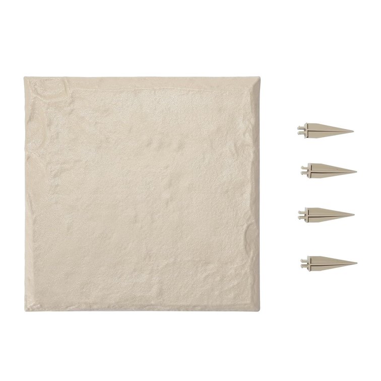 VEVOR Garden Stepping Stones, 4Pcs 15.5 x 15.5 in, Beige