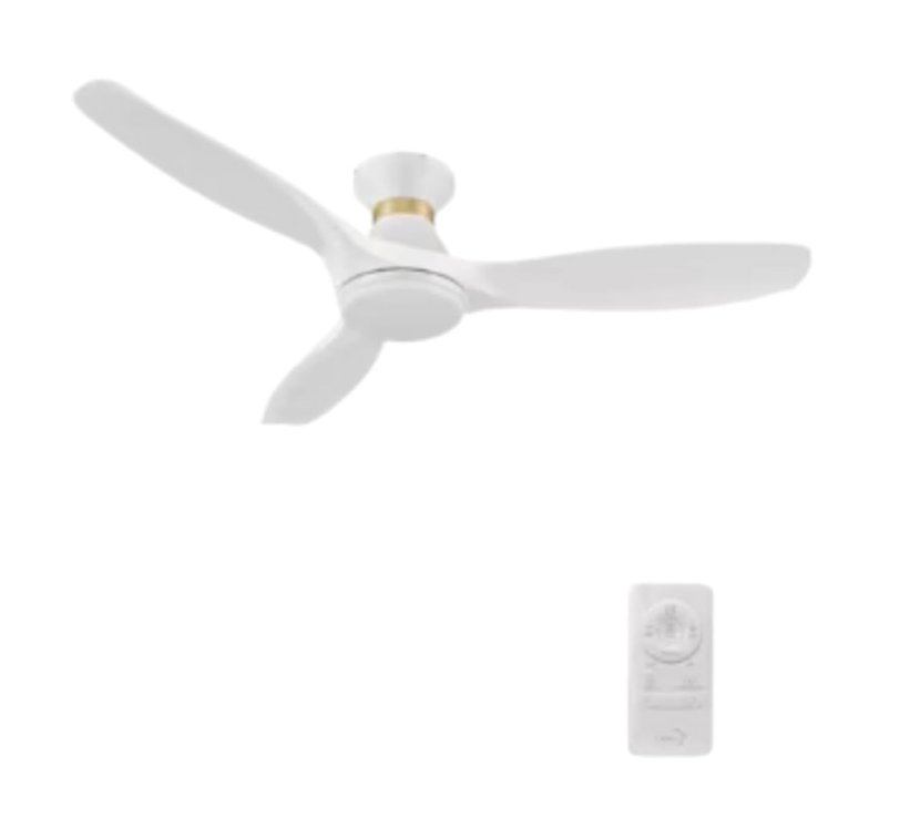 CARRO 52 in. Indoor White Smart Ceiling Fan with Light