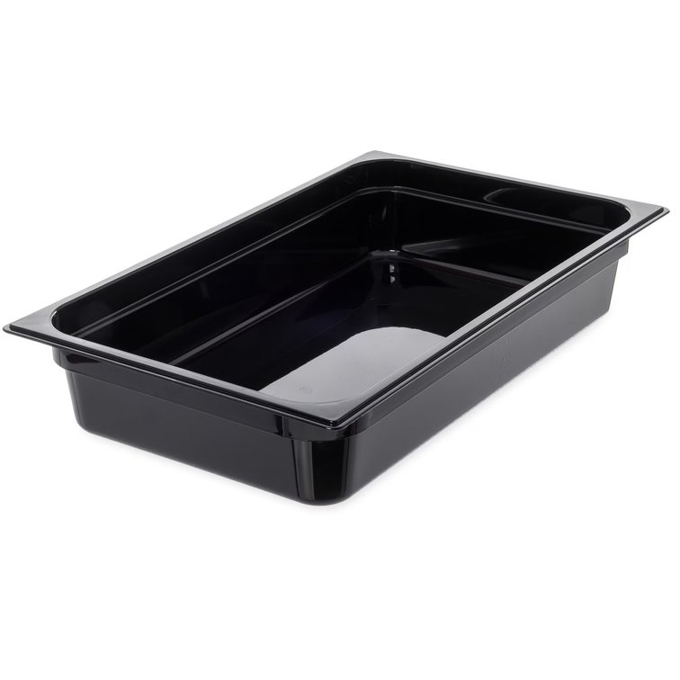 Carlisle StorPlus Polycarbonate Food Pan, 4" Deep, Black