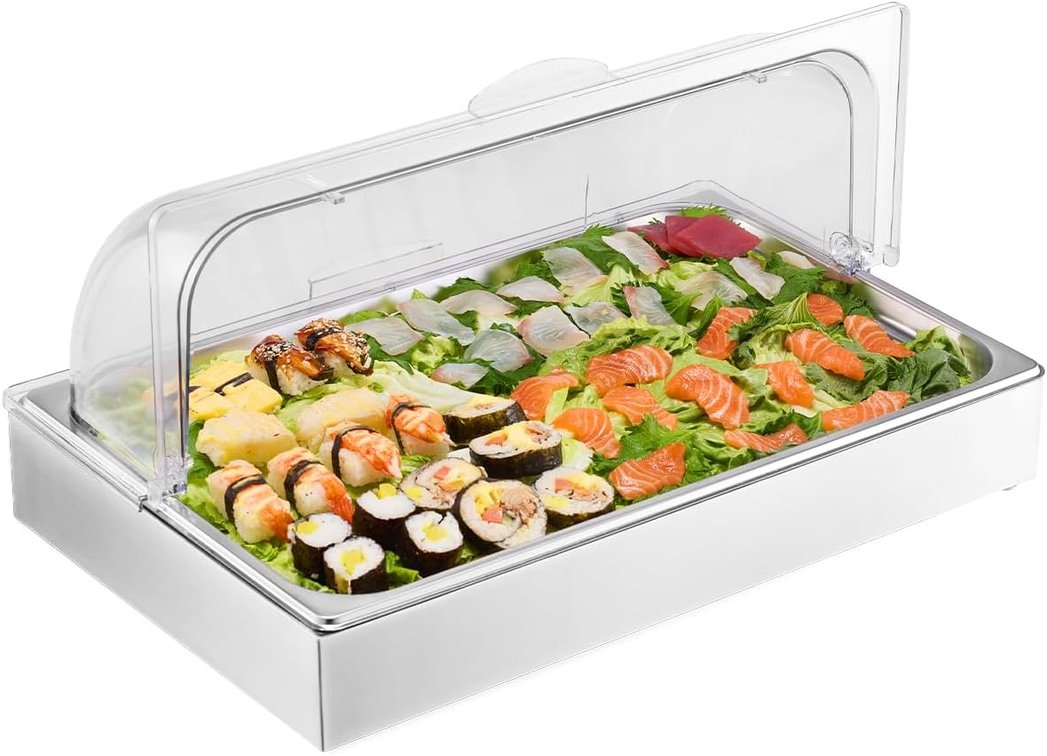 VEVOR Countertop Food Serving Display Container, 1x1 Pan