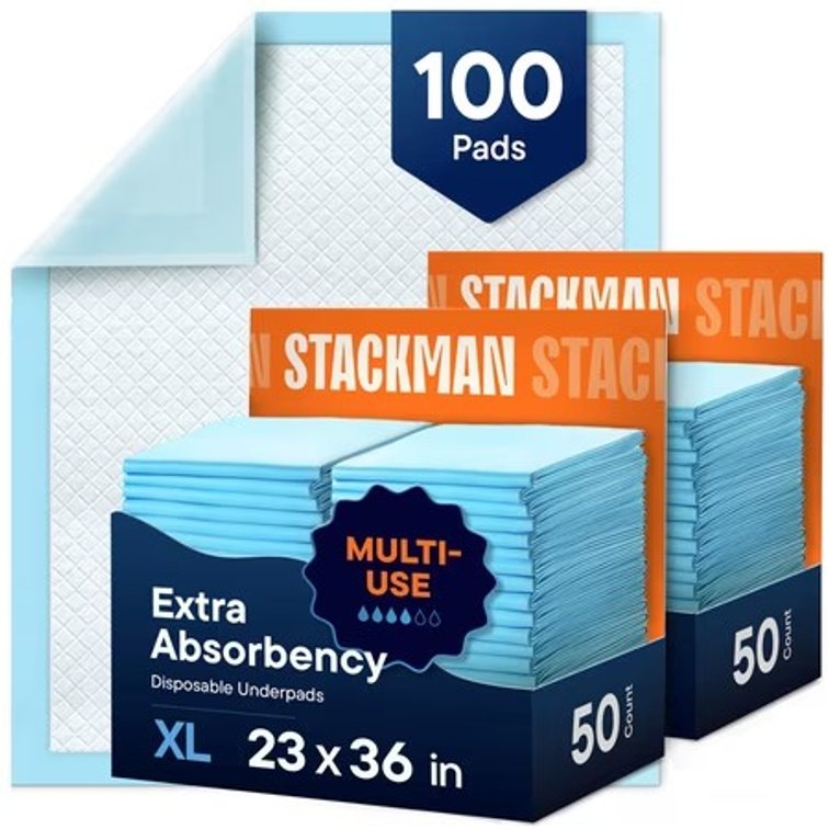 Chucks Pads Disposable 100-Count Underpads 23x36