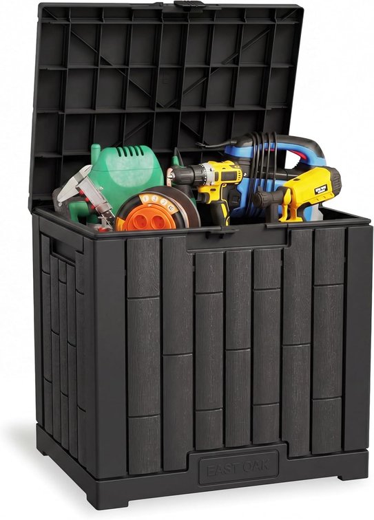 EAST OAK 31-Gallon Storage Box, Waterproof, Lockable Lid
