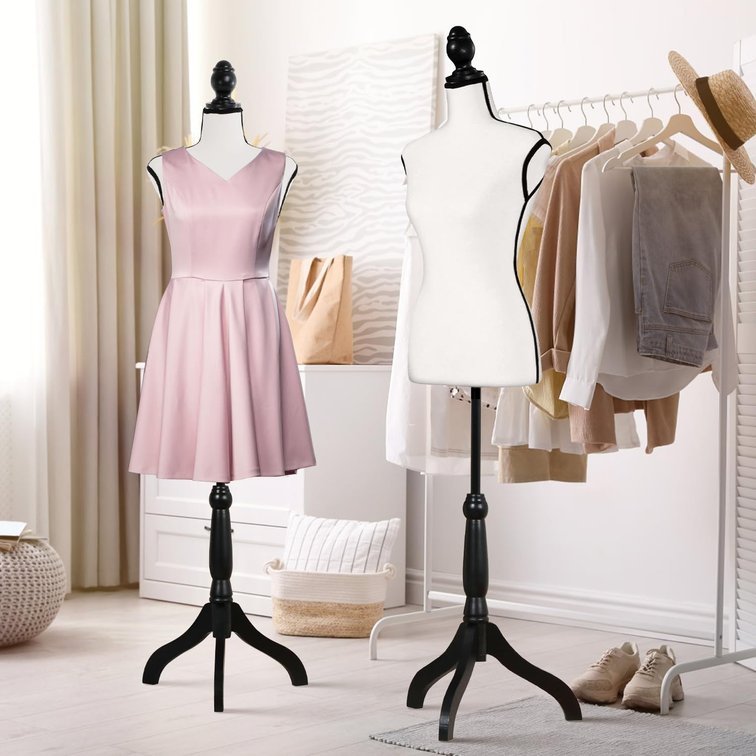 Female Dress Form Mannequin Adjustable Height Tripod Stand