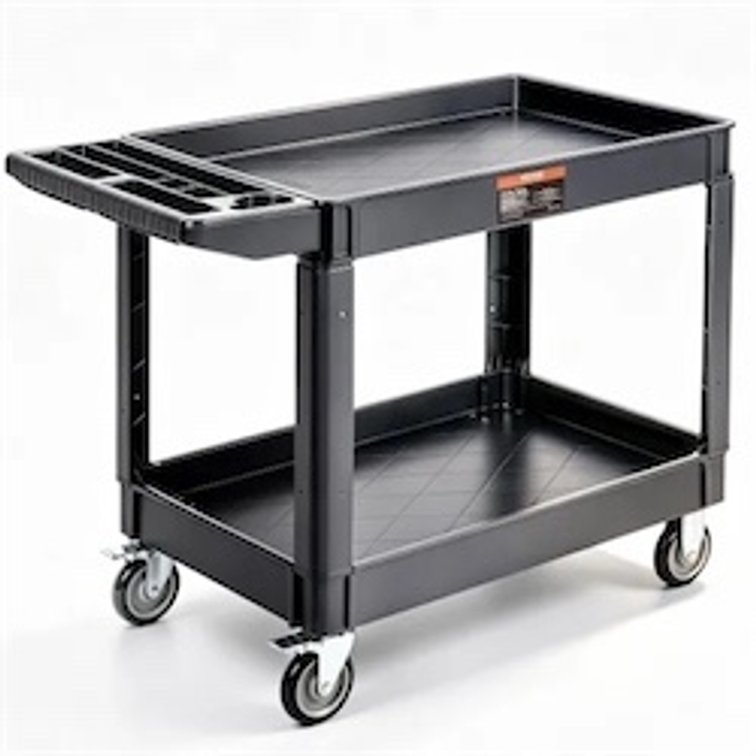 VEVOR Utility Service Cart, 2 Shelf 550LBS Heavy Duty