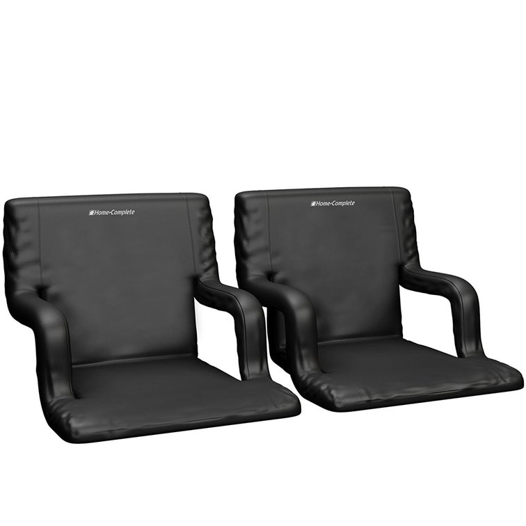 Home-Complete 2-Pack 15.5" X 15.5" Polyester Bleacher Seat