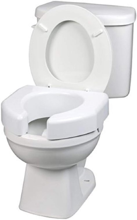 SP 3-Inch Elevated Toilet Seat Riser - White