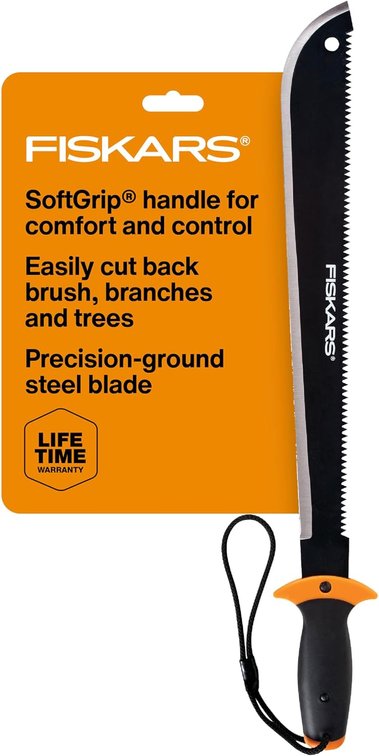Fiskars 18" Machete Saw, Dual-Edge Tempered Steel Blade