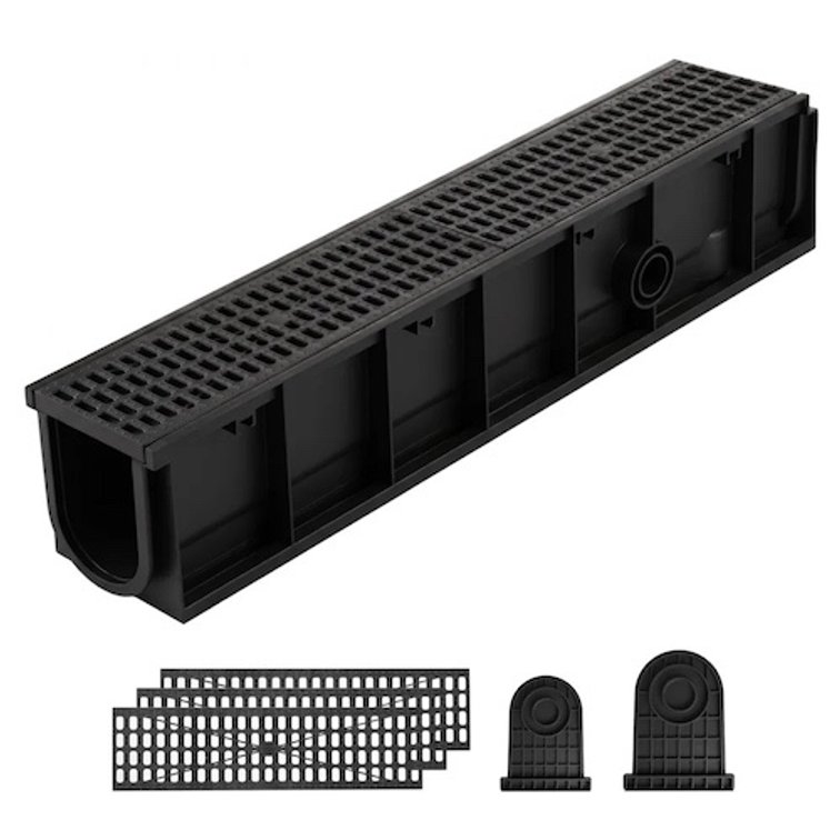 VEVOR Trench Drain, 40.1 x 6.1 x 8.0 in, 4pk