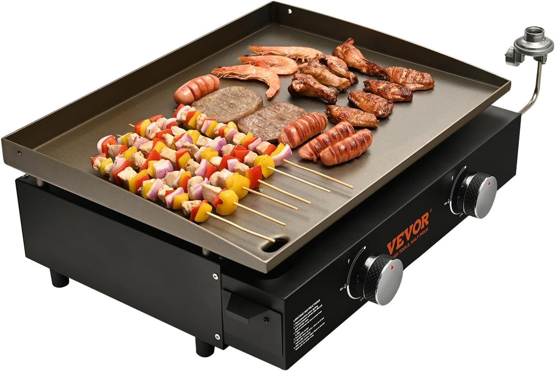 VEVOR Griddle, 22.4 in Heavy Duty Flat Top, 13k BTU