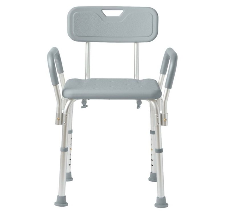 Medline Shower Chair with Backrest and Padded Armrests