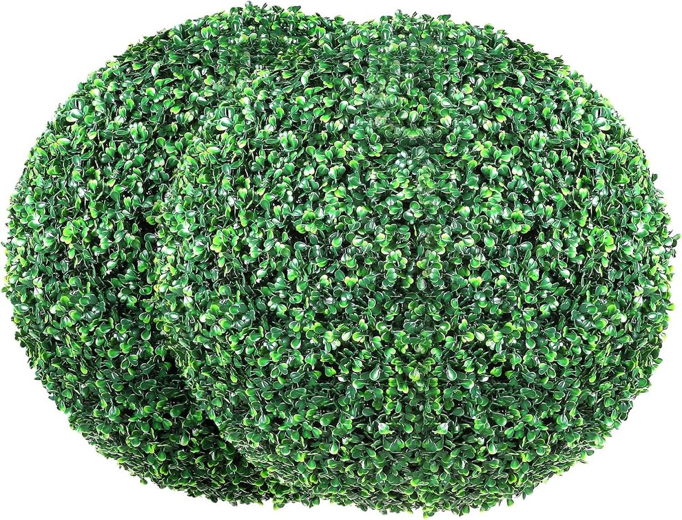 VEVOR 2 Pcs 16" Artificial Topiary Balls, Faux Boxwood Decor
