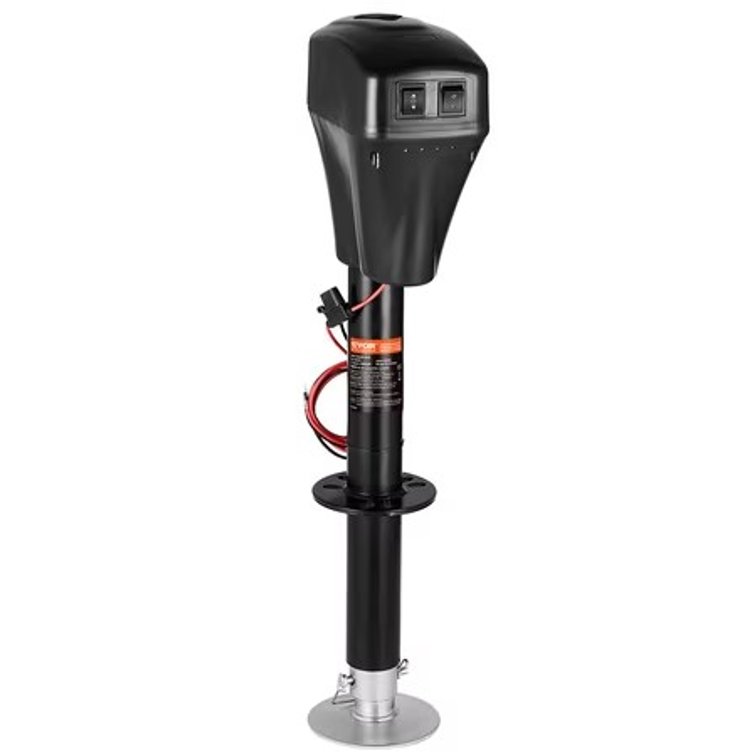 VEVOR Electric Trailer Jack 5000 lbs, 10"-28.3" Lift, Black