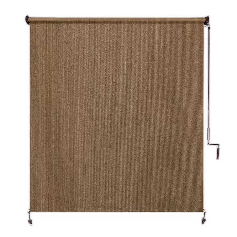 Walnut UV Blocking Exterior Roller Shade 48W x 96L