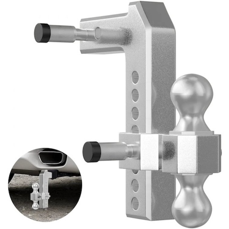 VEVOR Adjustable Trailer Hitch, Fits 2.5" Receiver, 8" Drop