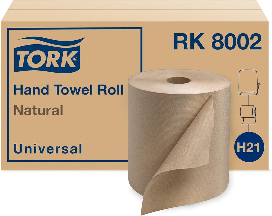 Tork Paper Hand Towel Roll H21, 6 Rolls x 800 ft RK8002