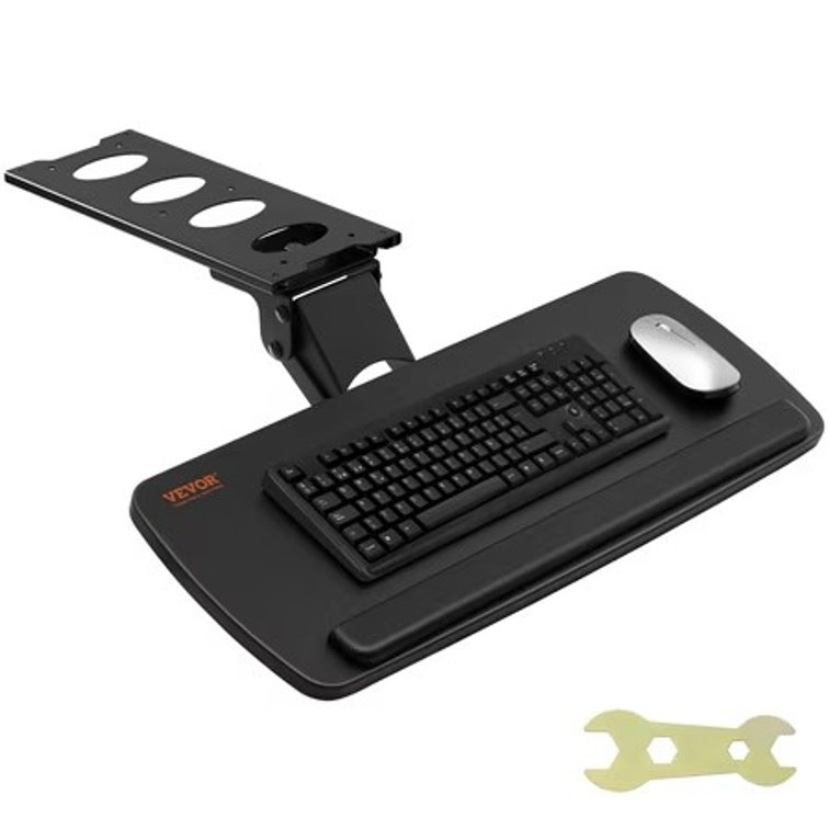 VEVOR Keyboard Tray under Desk, Adjustable Height & Angle