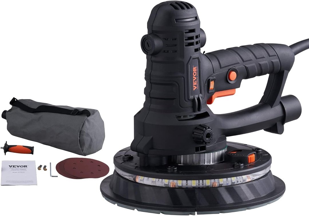 VEVOR Drywall Sander, 800W, 12 Discs, 1200-2300 RPM