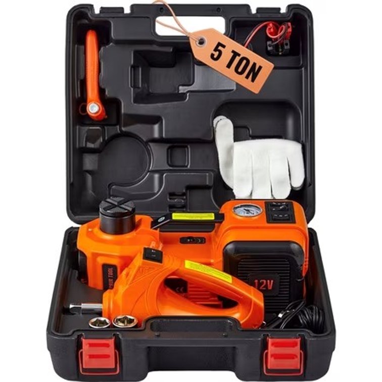 VEVOR 5 Ton 12V Electric Hydraulic Car Jack with Wrench