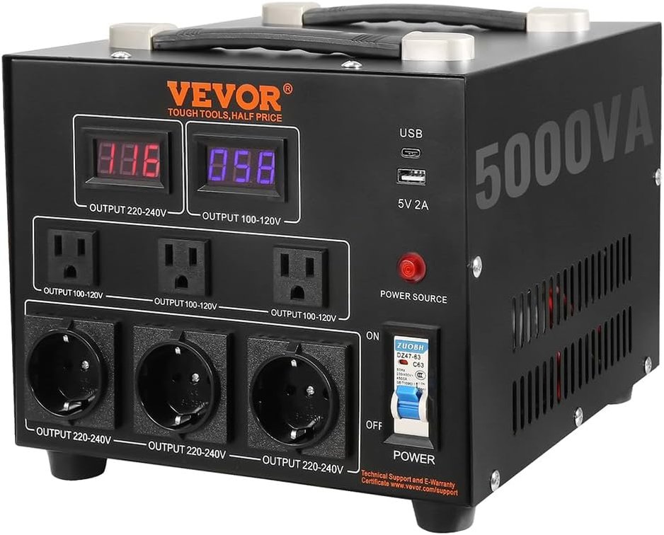 VEVOR 5000W Voltage Converter 220V-110V/110V-220V