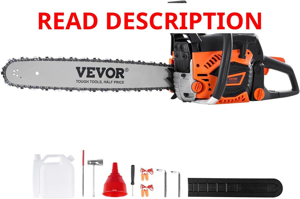 VEVOR Gas Chainsaw 58CC 20" 3.22HP Gasoline Power Saw