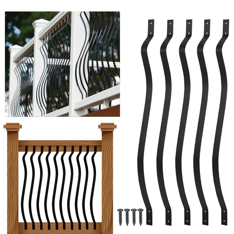 Sidasu 10-Pack Heavy Duty Iron Deck Balusters, 32.25 Inch
