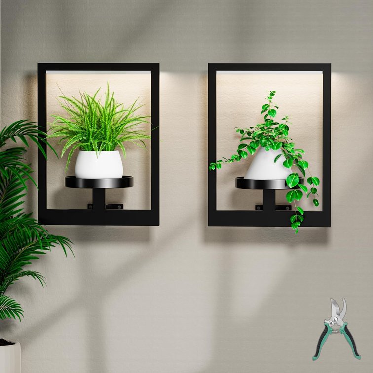 Hanging Plant Stand with Grow Lights, 2-Pack Plant Holder