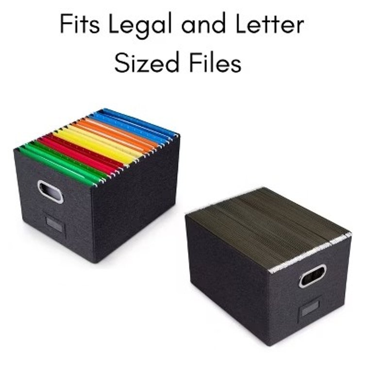 BirdRock Home Collapsible File Storage Organizer with Lid